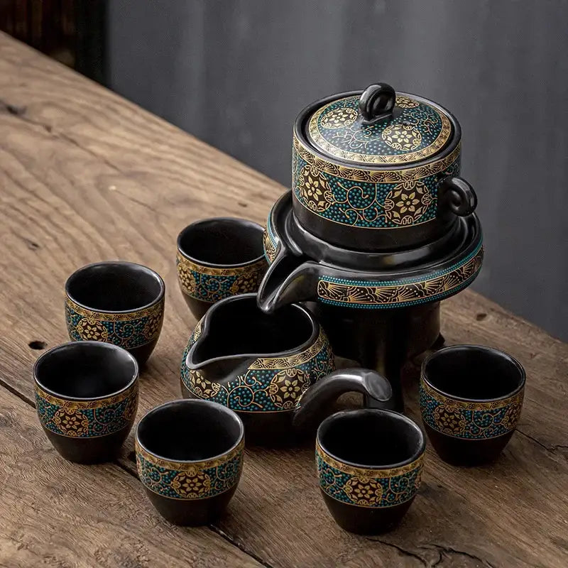 Turquoise Ceramic Tea Set