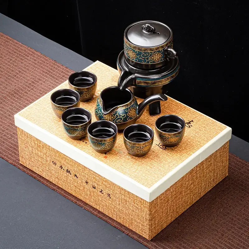 Turquoise Ceramic Tea Set