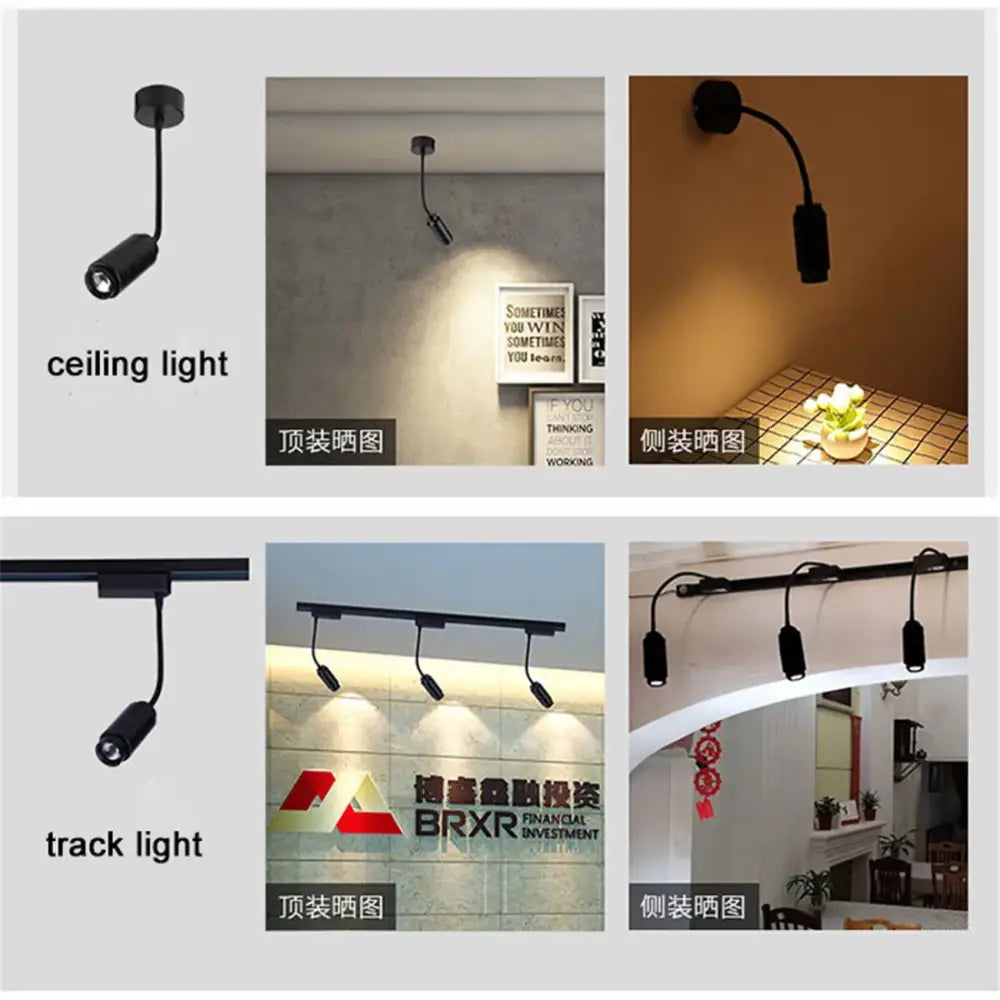 Black Adjustable Track Light 18W for Stores