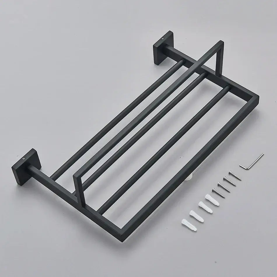Black Modern Towel Rack