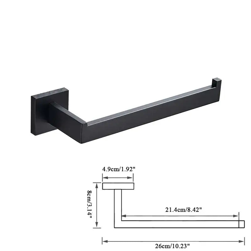 Black Modern Towel Rack