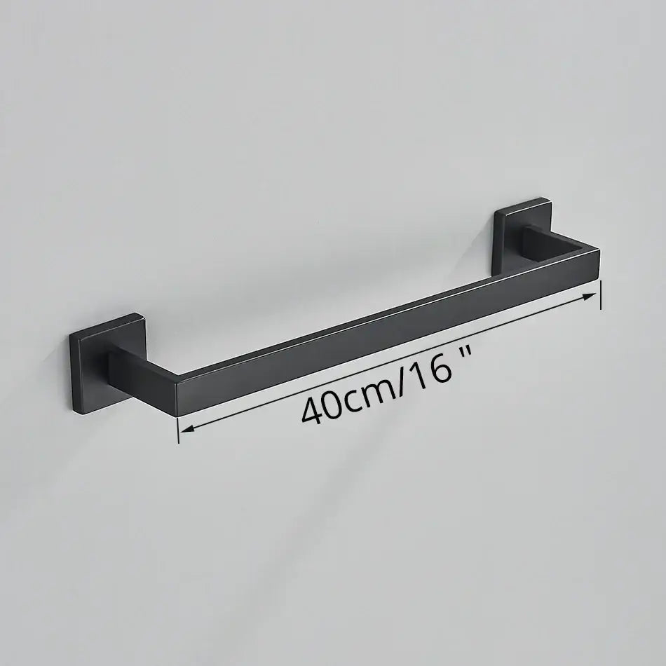 Black Modern Towel Rack