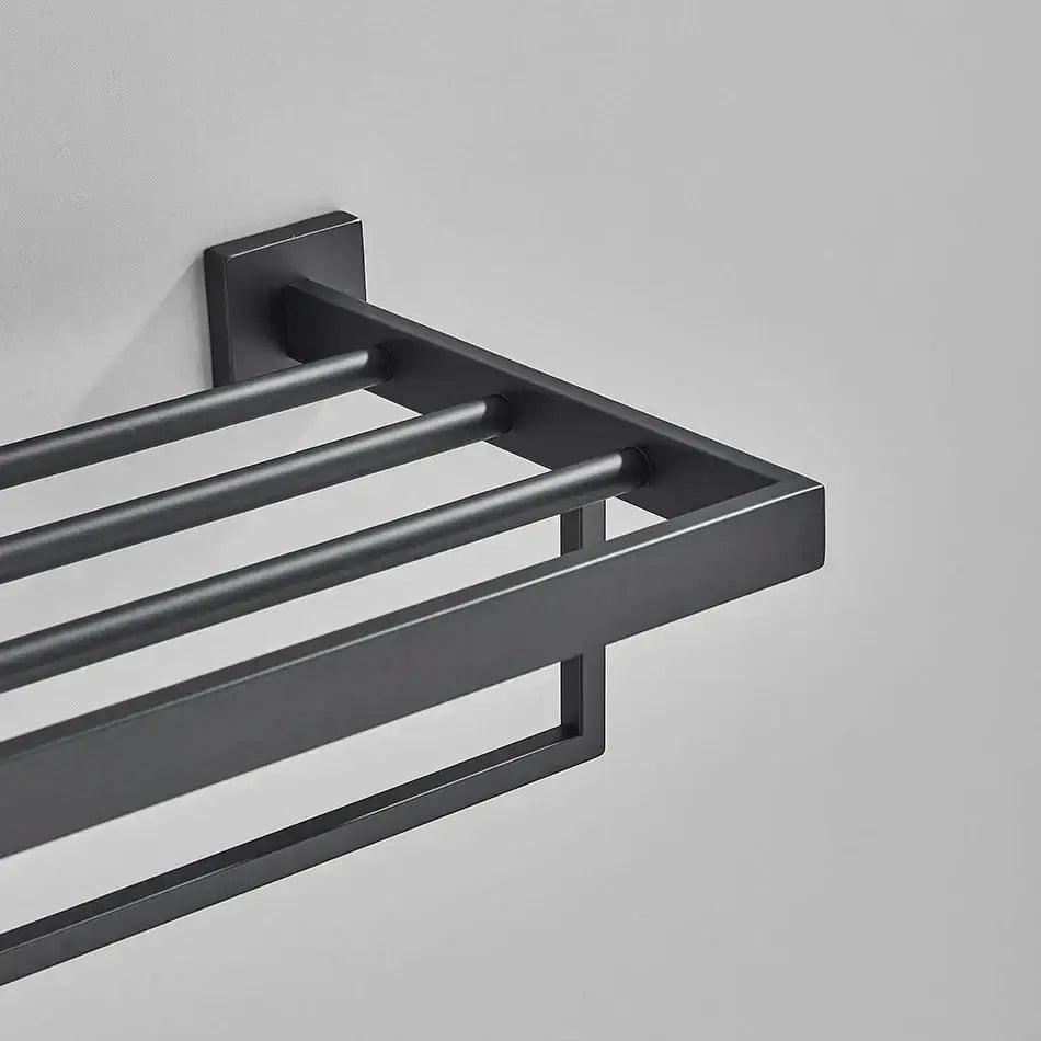 Black Modern Towel Rack