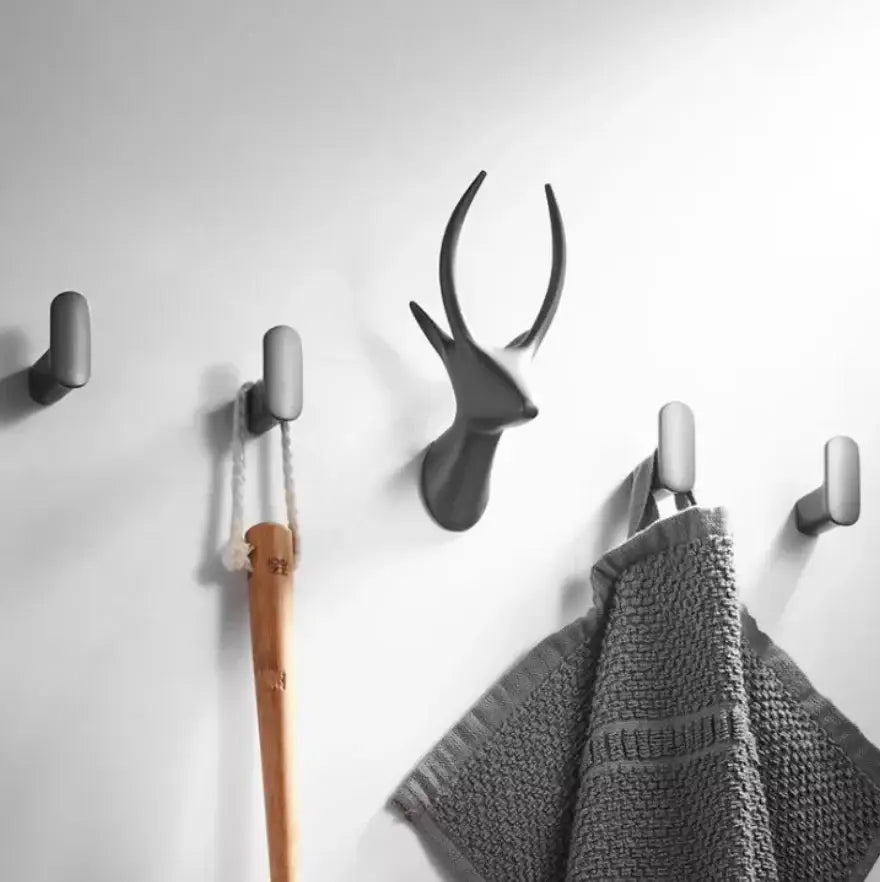 Gray Brass Deer Hook