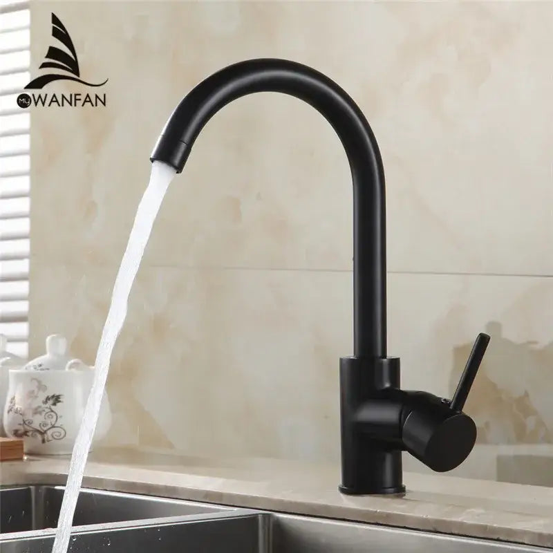 Black Brass Swivel Faucet