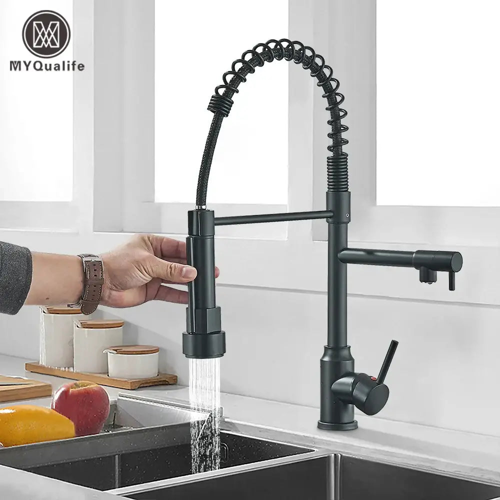 Black Brass Sprayer Faucet