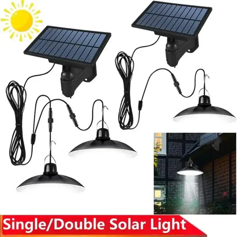 Black Solar Pendant Light