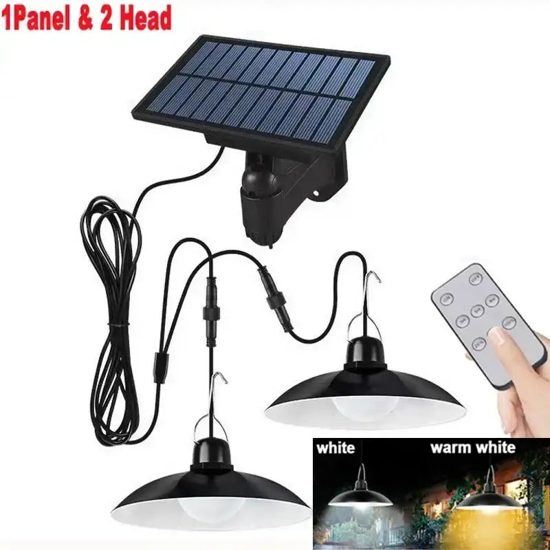 Black Solar Pendant Light