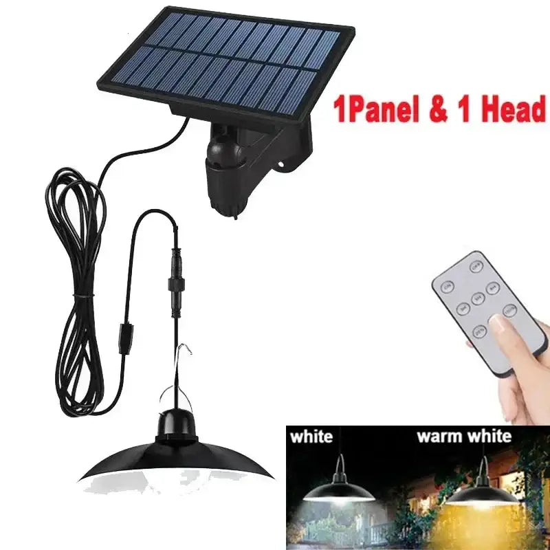 Black Solar Pendant Light