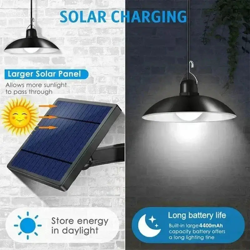 Black Solar Pendant Light