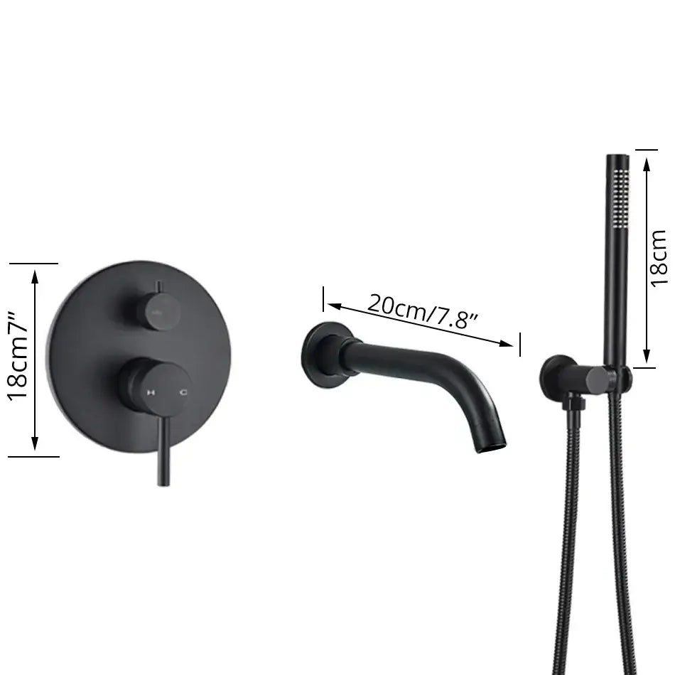 Black Bathtub Faucet Set