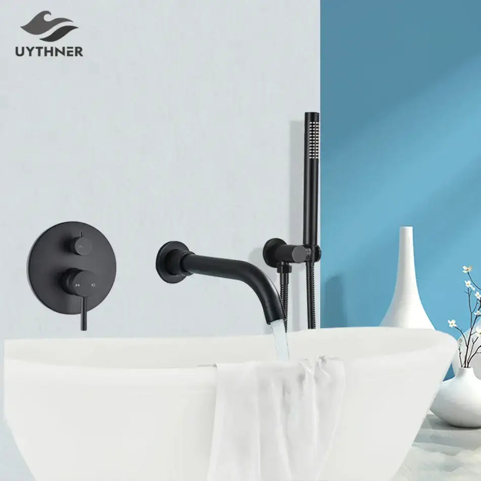 Black Bathtub Faucet Set