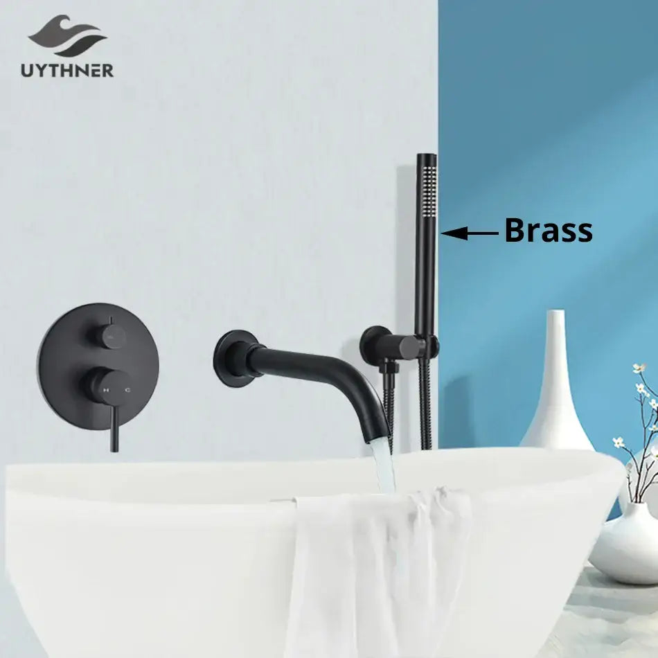 Black Bathtub Faucet Set