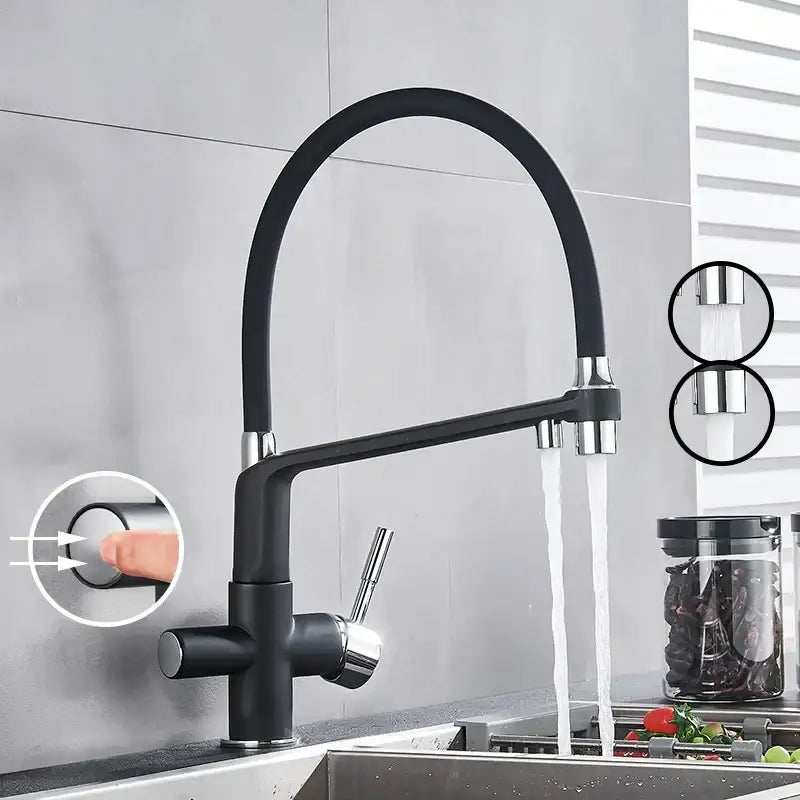 Black 360° Filter Faucet