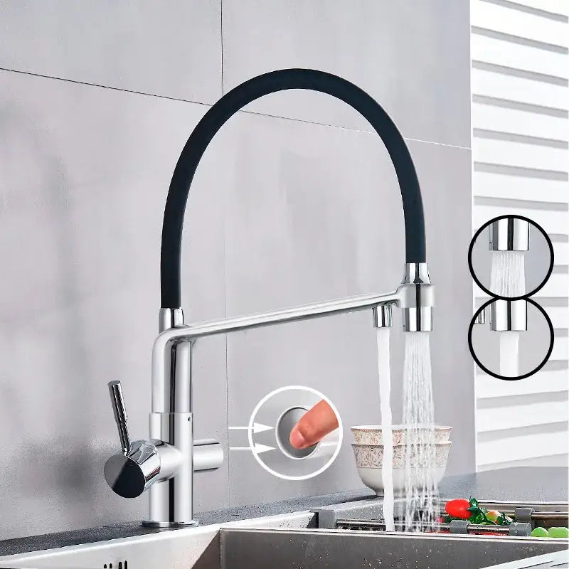 Black 360° Filter Faucet