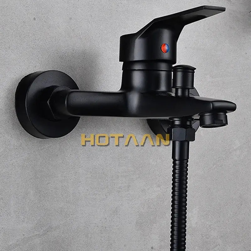 Black Wall Shower Faucet