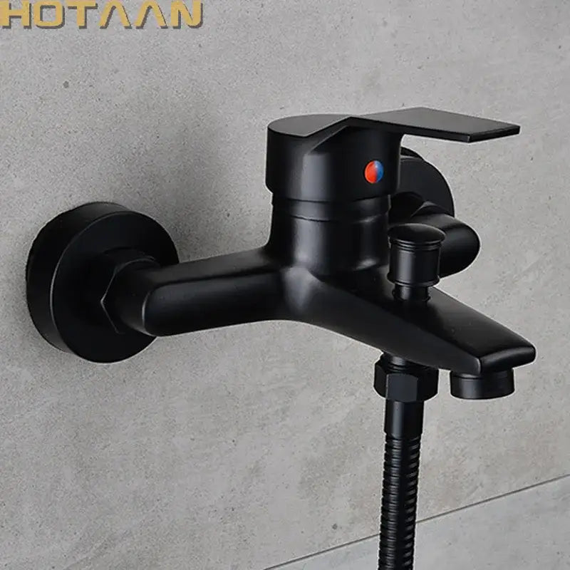 Black Wall Shower Faucet
