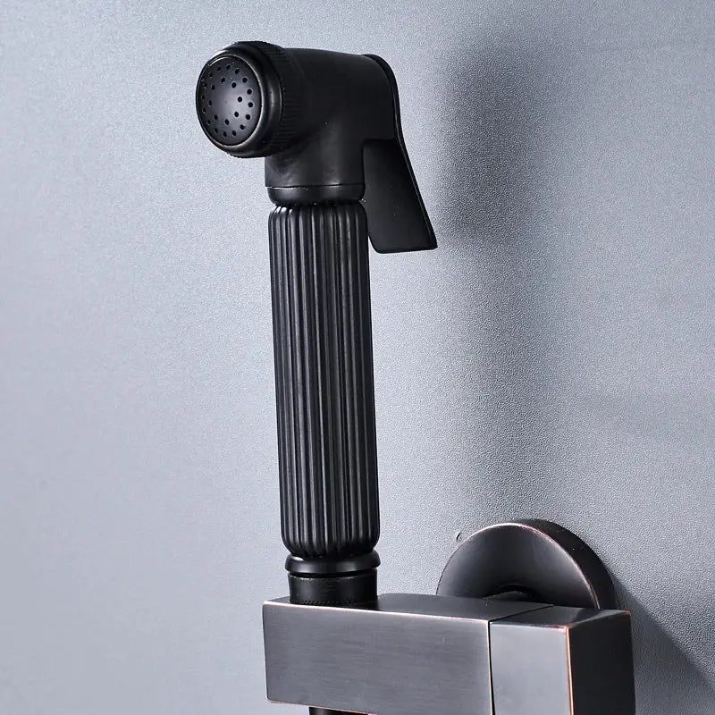 Black Handheld Bidet Faucet