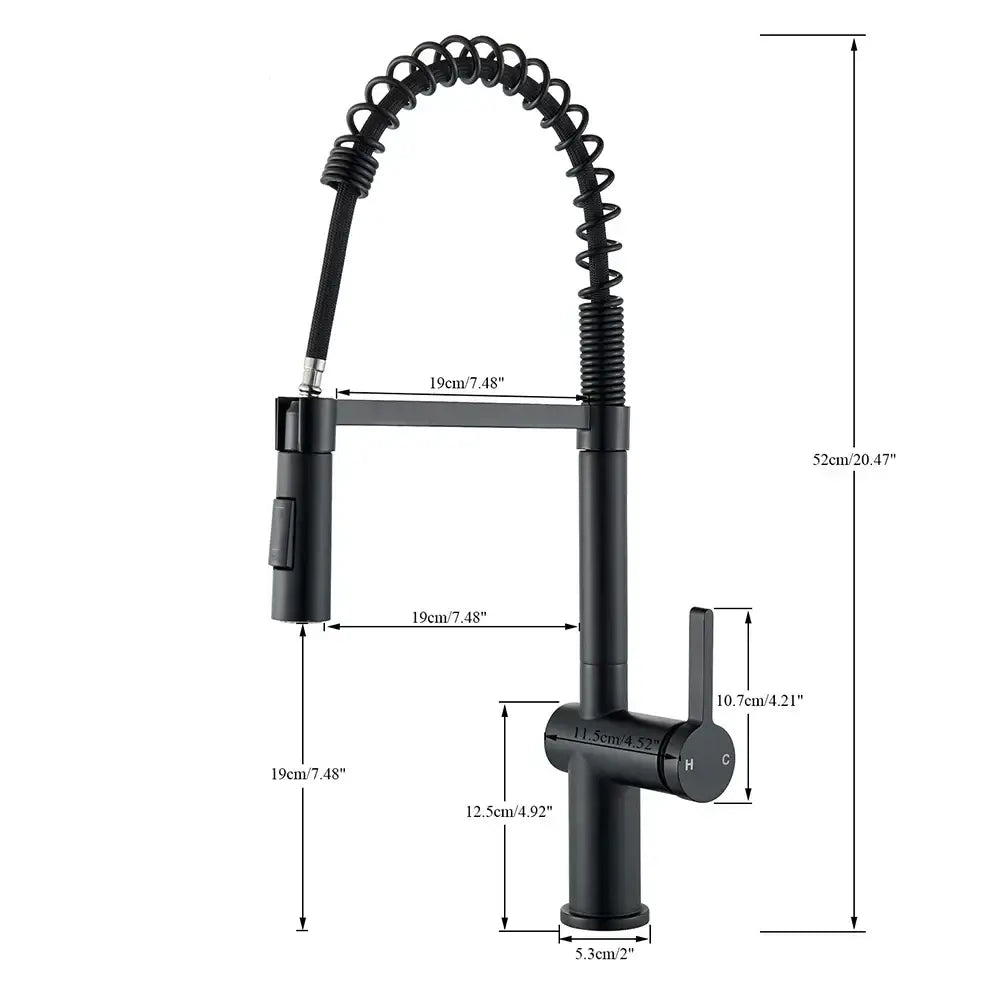 Matte Black Spring Faucet