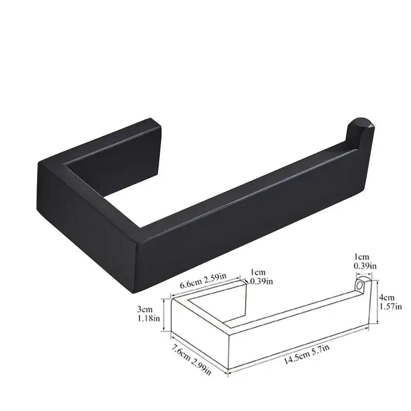 Black Bathroom Hardware Set