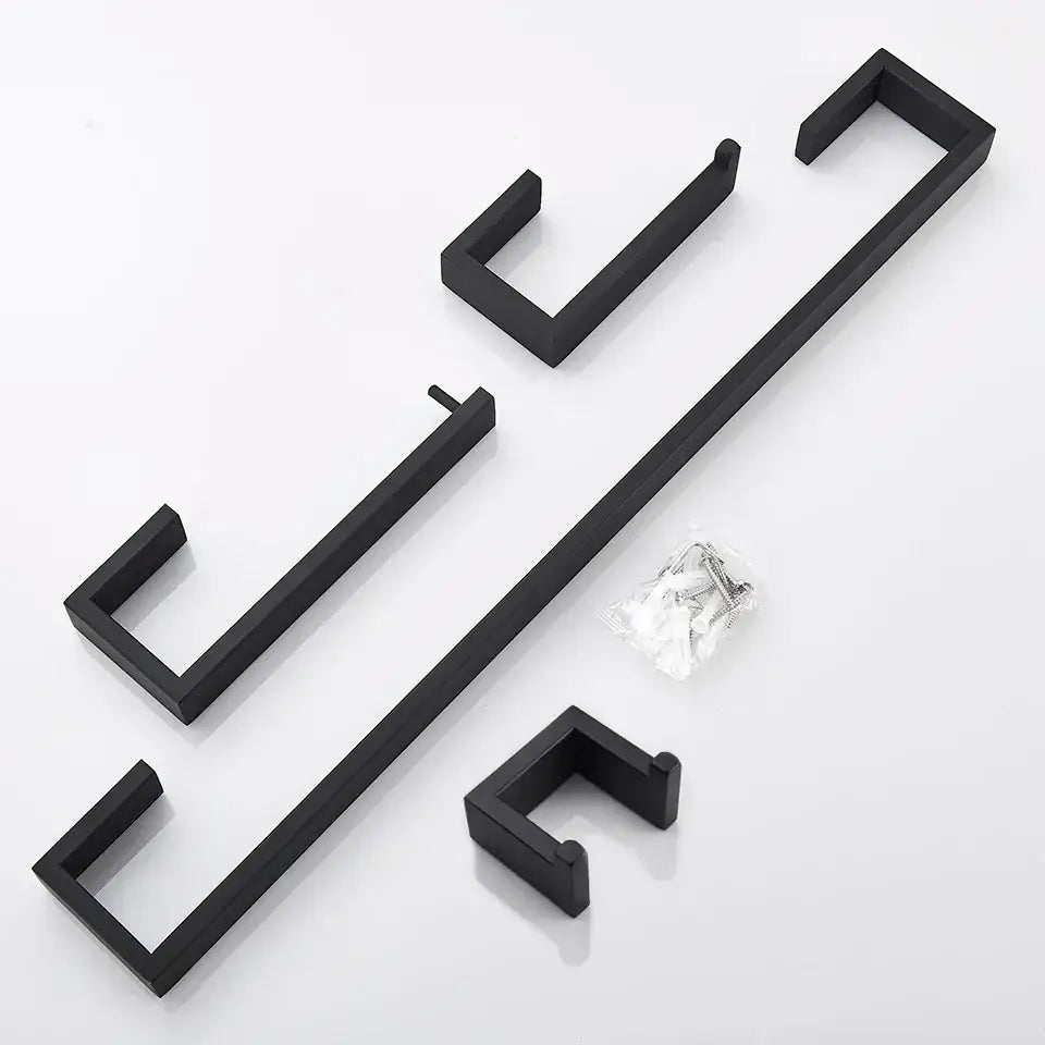Black Bathroom Hardware Set