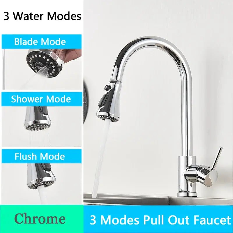 Black High Arc Kitchen Faucet