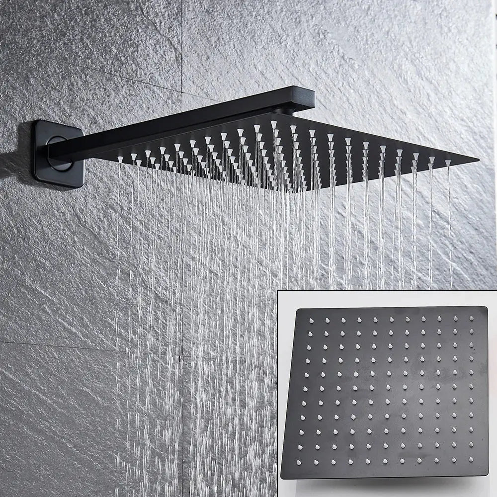 Matte Black Rain Shower