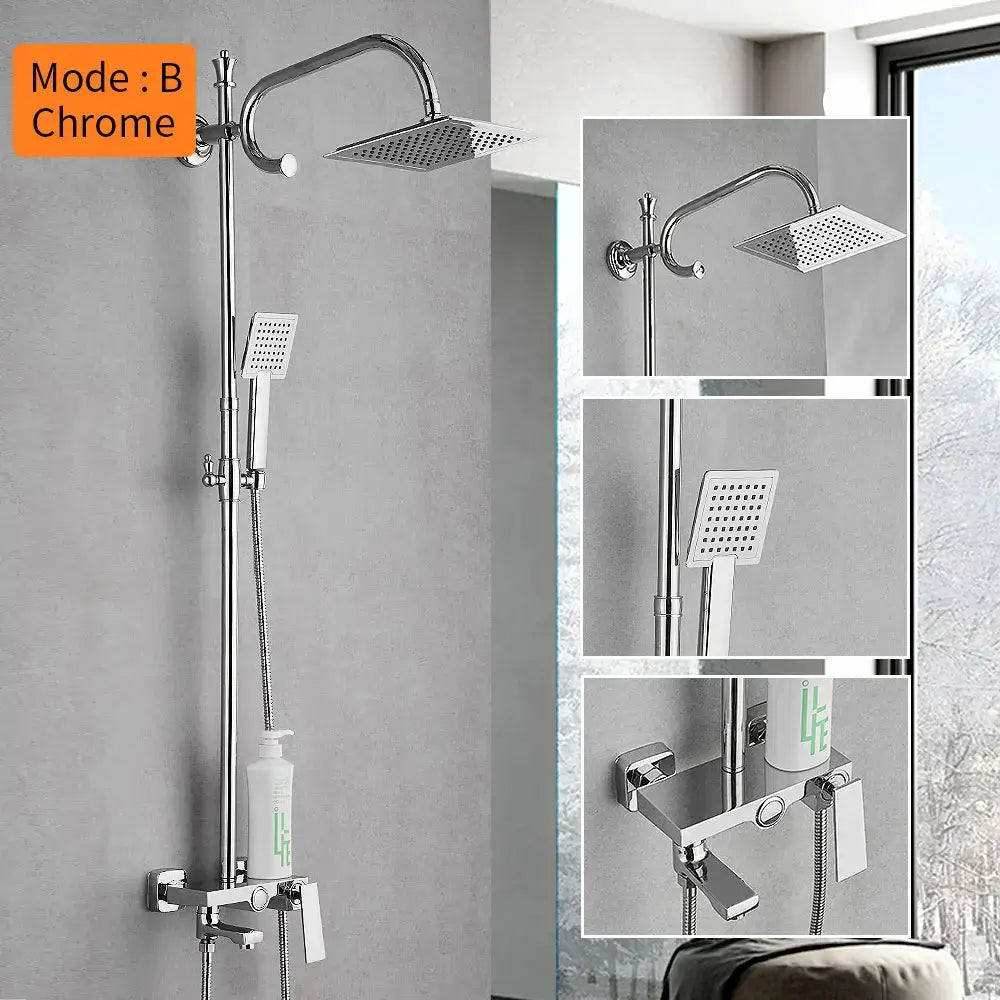 Black Square Rain Faucet