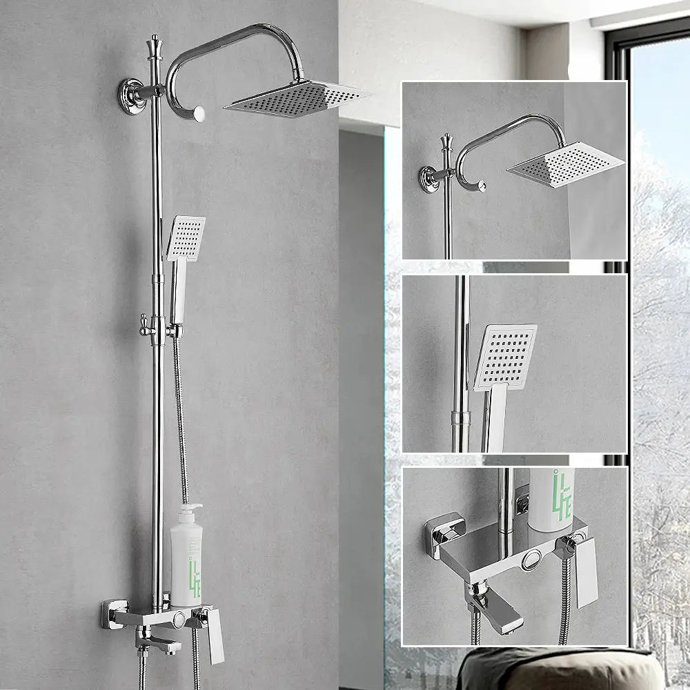 Black Square Rain Faucet