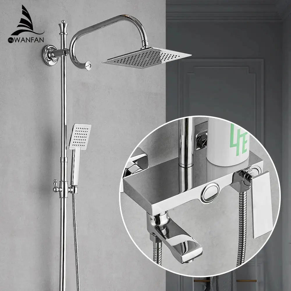 Black Square Rain Faucet