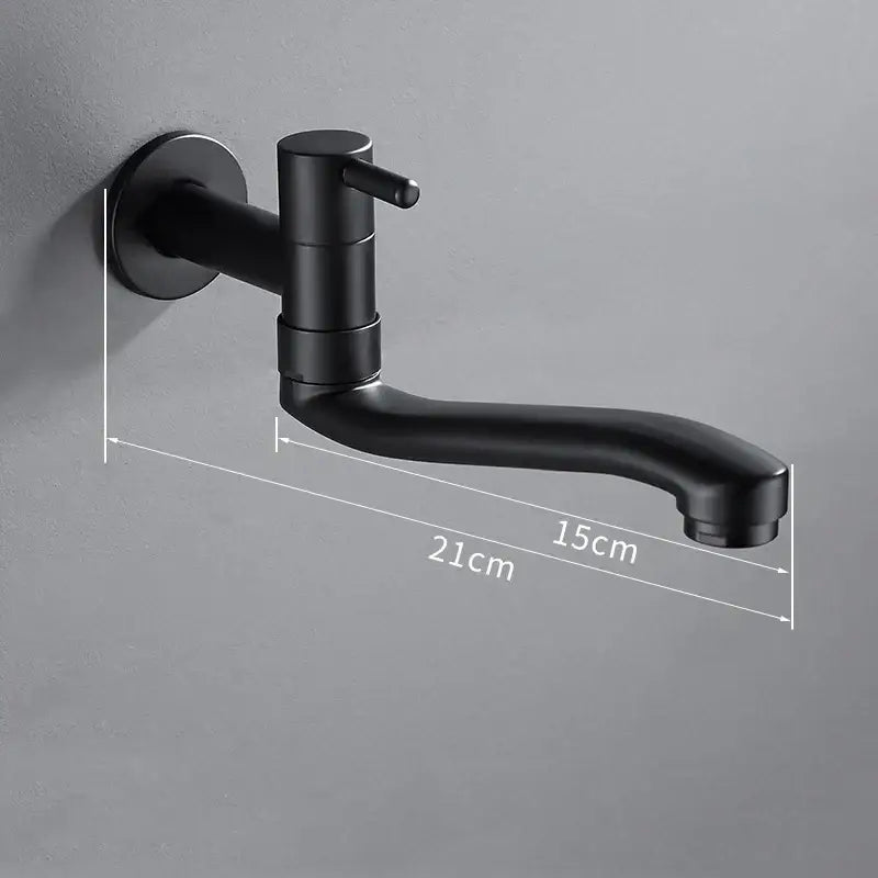 Black Swivel Kitchen Faucet 36cm 360-Degree
