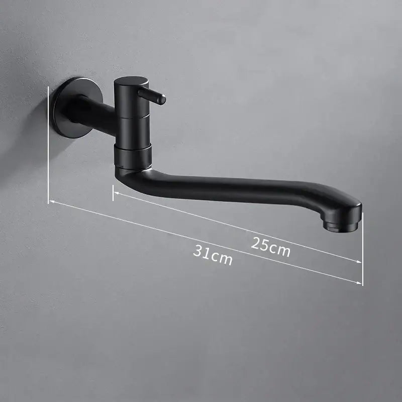 Black Swivel Kitchen Faucet 36cm 360-Degree