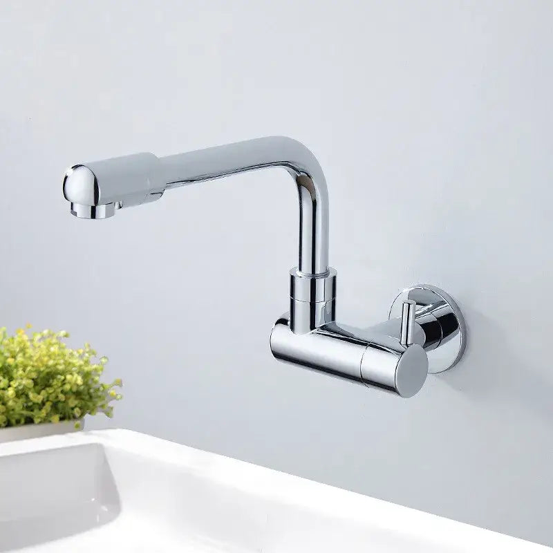 Black Rotating Kitchen Faucet 29cm Brass