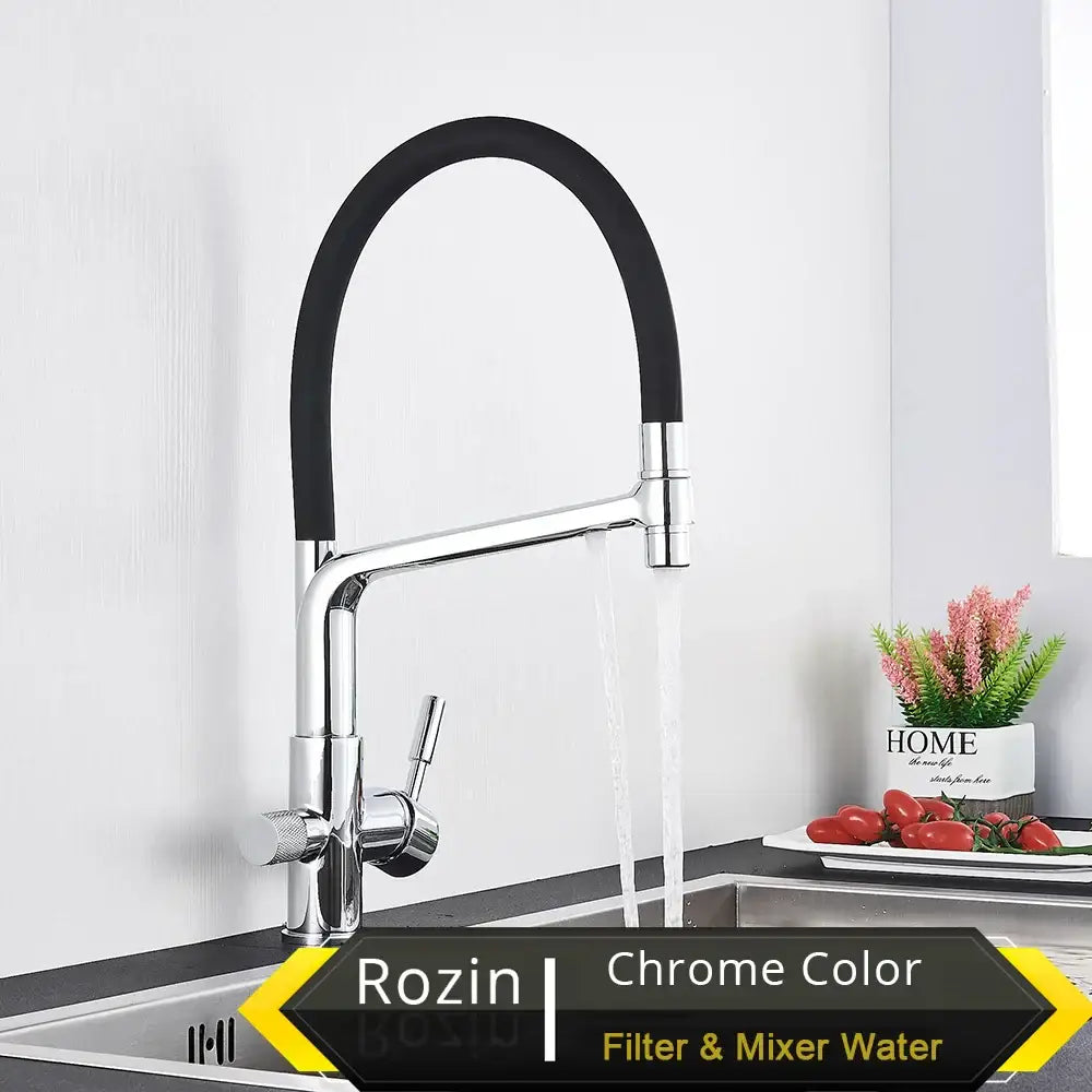 Black Gooseneck Kitchen Faucet