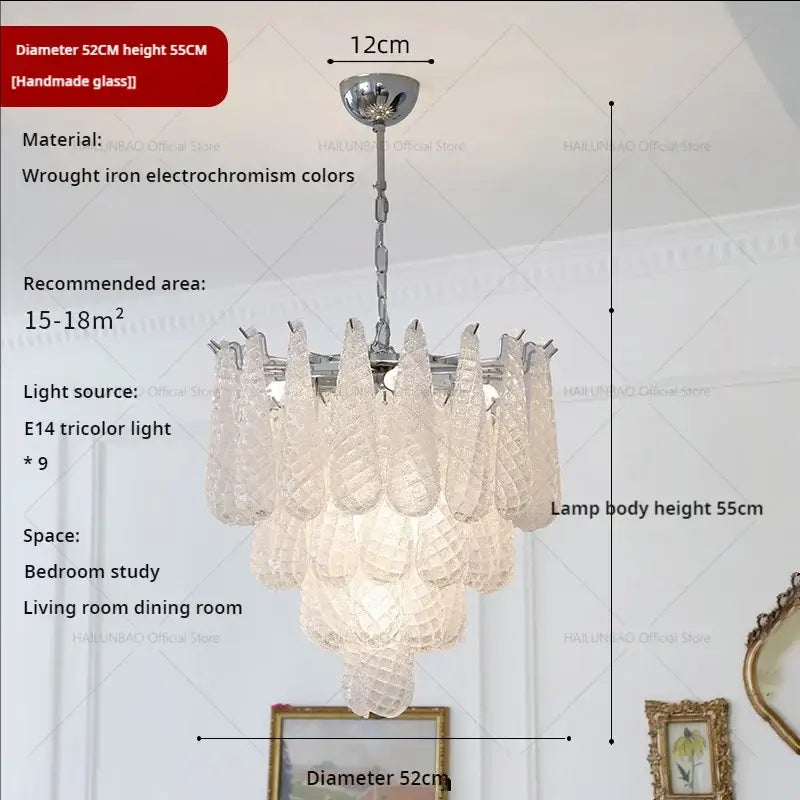 Crystal Glass Chandelier Medieval Cascade Style