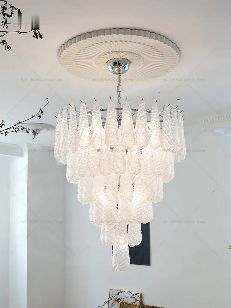 Crystal Glass Chandelier Medieval Cascade Style
