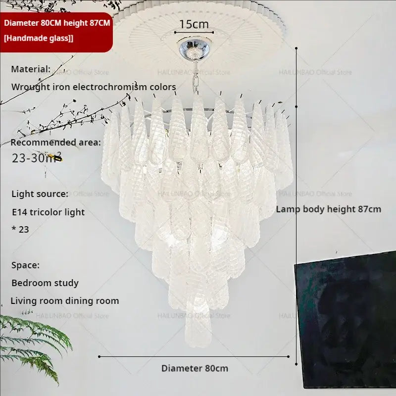 Crystal Glass Chandelier Medieval Cascade Style