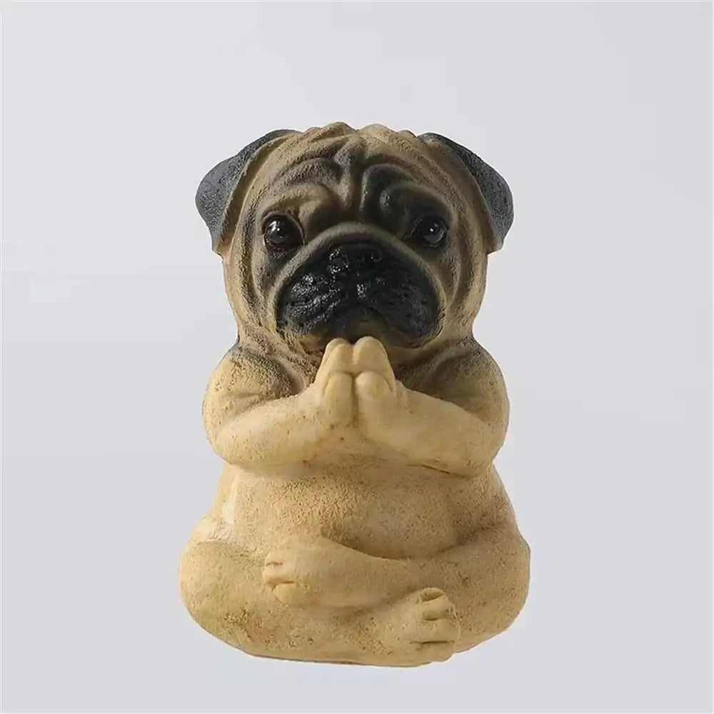 Glossy Bulldog Resin Statue