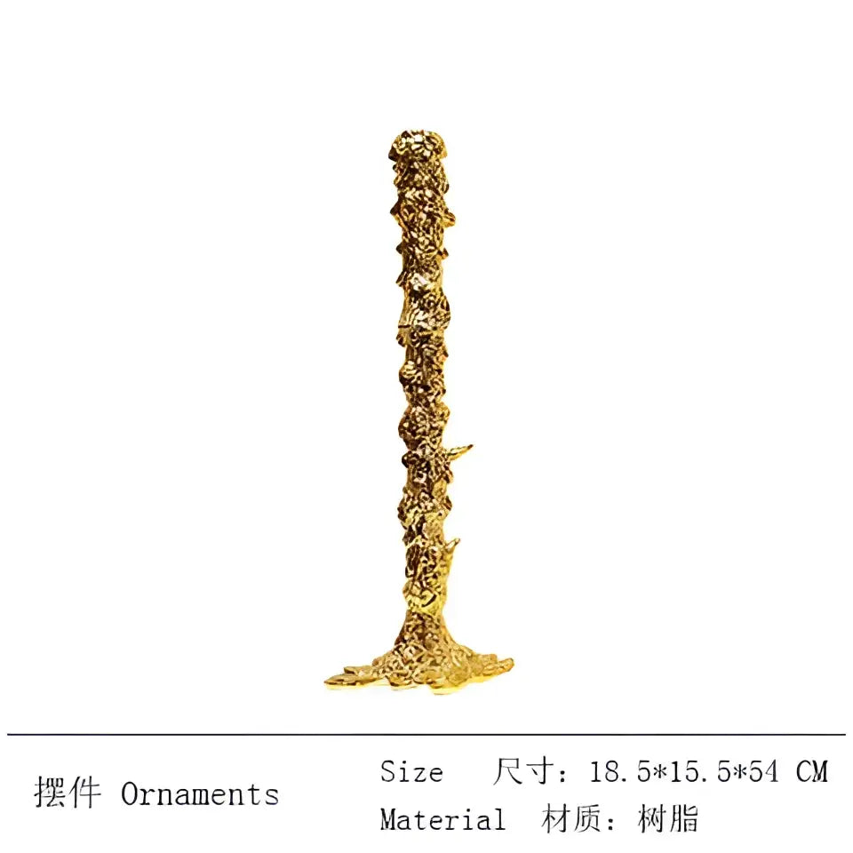Gold Melted Candlestick Holder