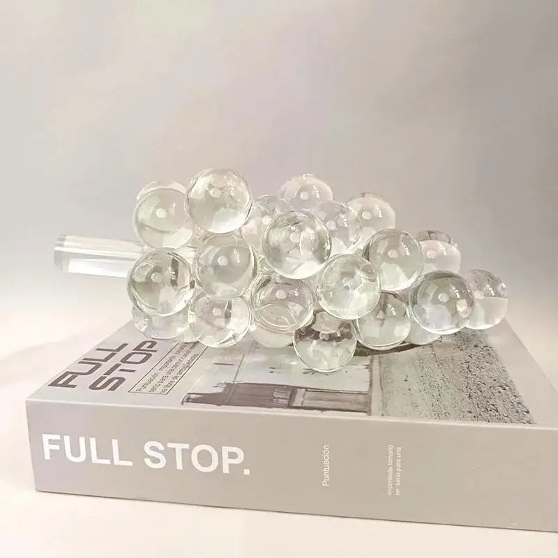 Crystal Glass Grape Sculpture