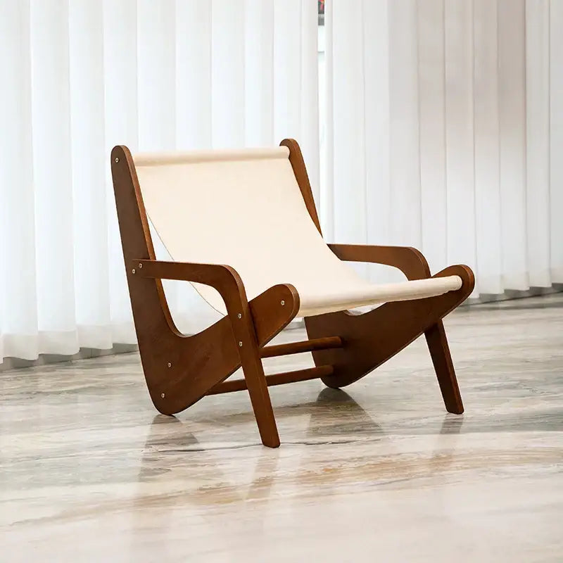 Brown Canvas Recliner Chair