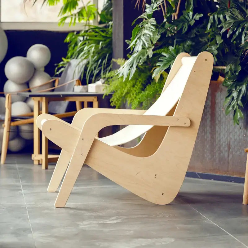 Brown Canvas Recliner Chair