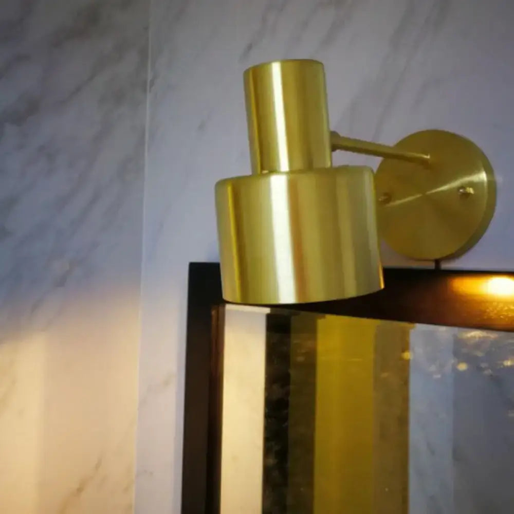 Gold Metal Cage Sconce