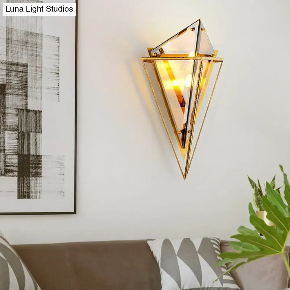 Amber Crystal Wall Light