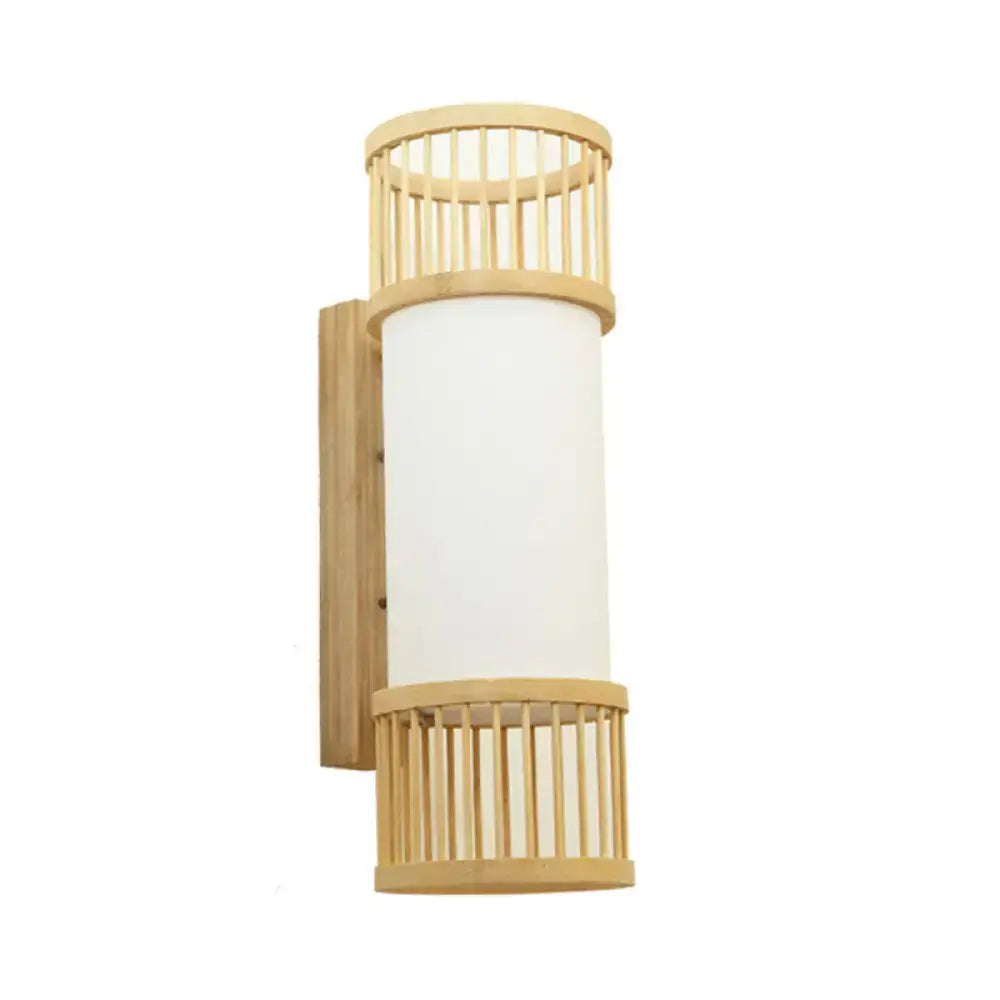 Bamboo Cylinder Wall Sconce
