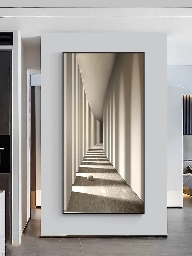Beige Abstract LED Lamp