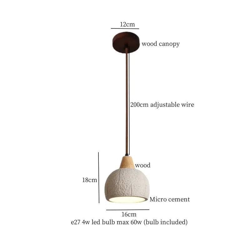 Cement LED Pendant Light