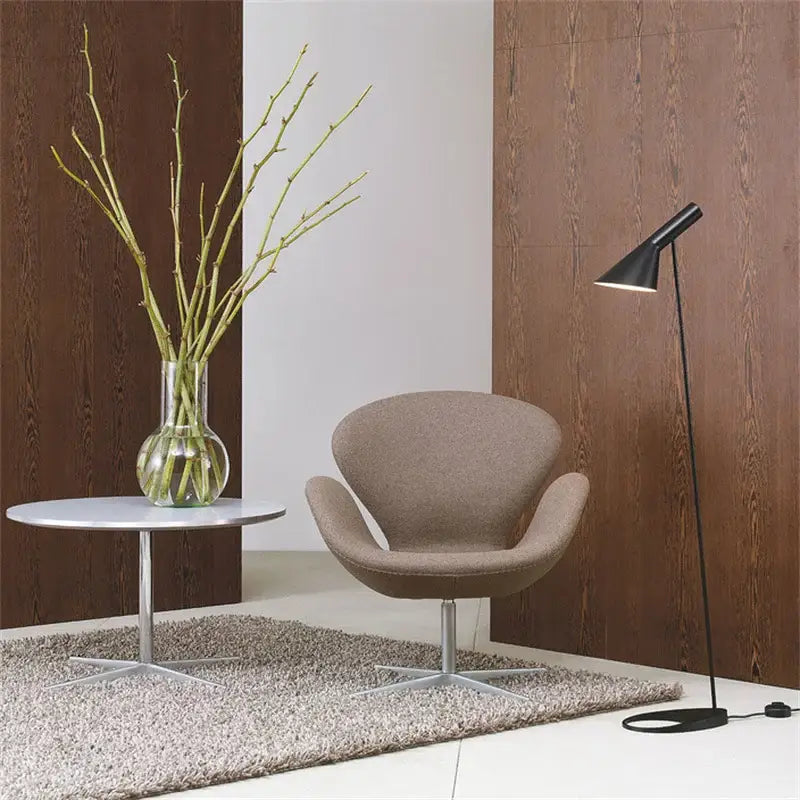 Black LED Floor Lamp with Remote Control