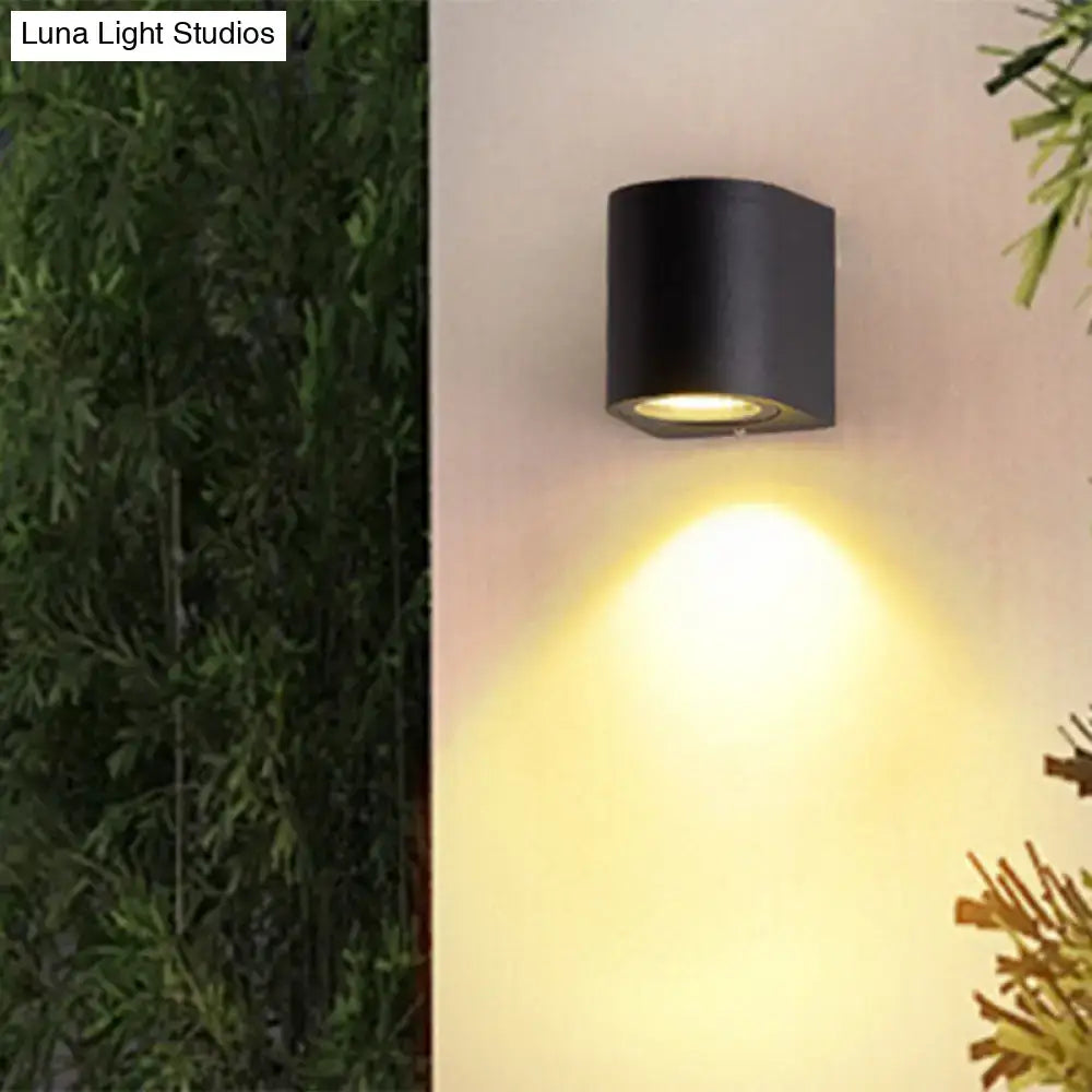 Black Outdoor Cylinder Light