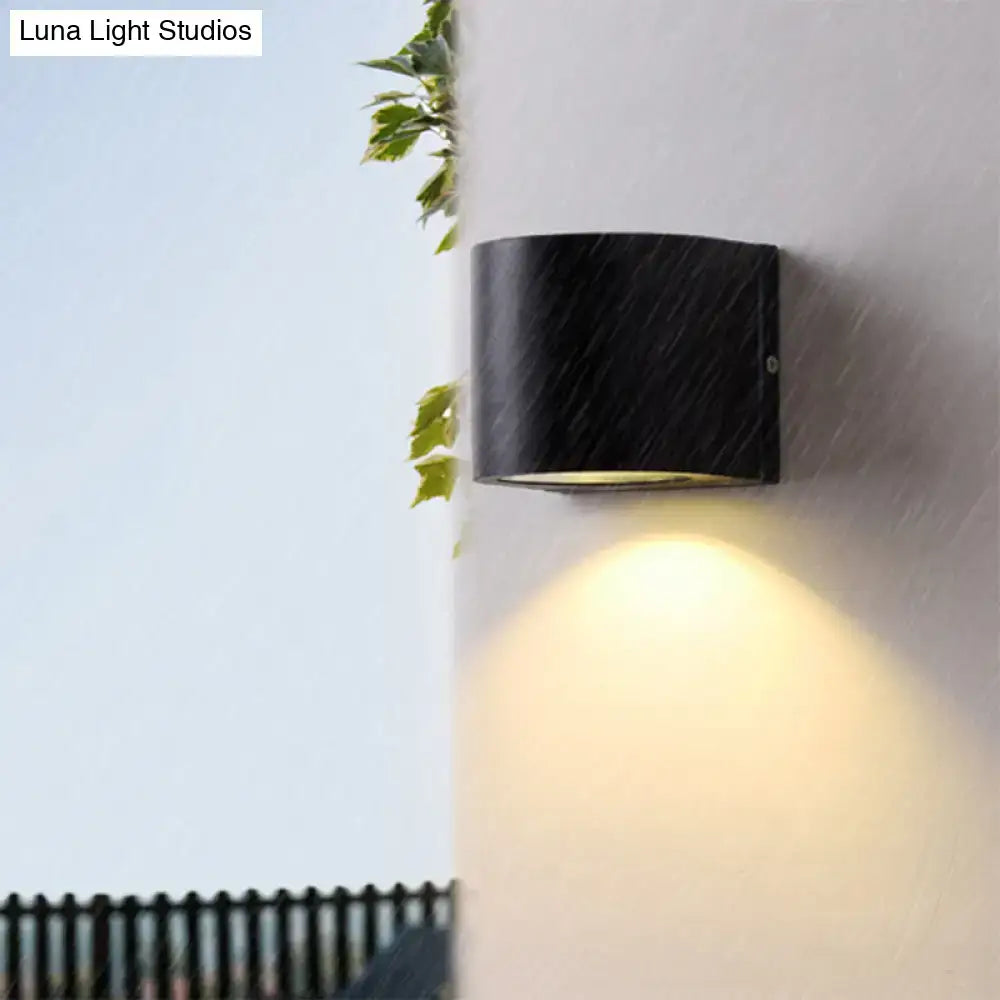 Black Outdoor Cylinder Light
